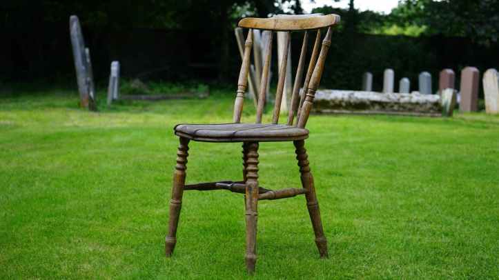 cemetery chair countryside empty