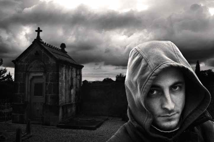 man dark portrait terror