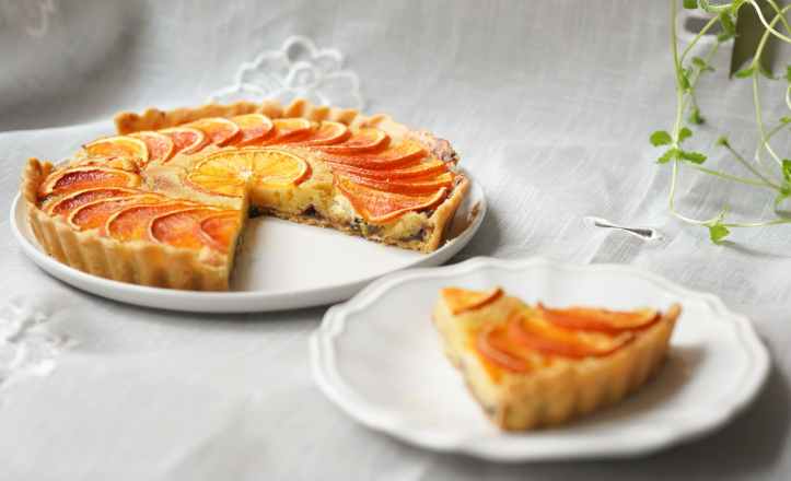 slice pie on white plates