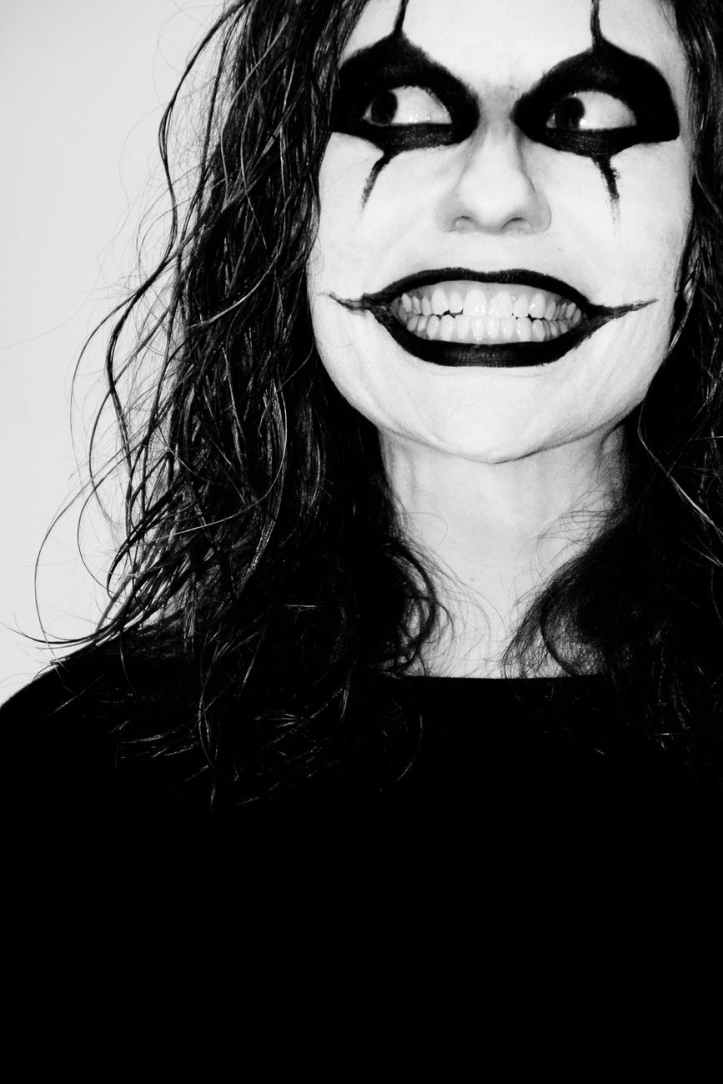 black and white person feeling smiling