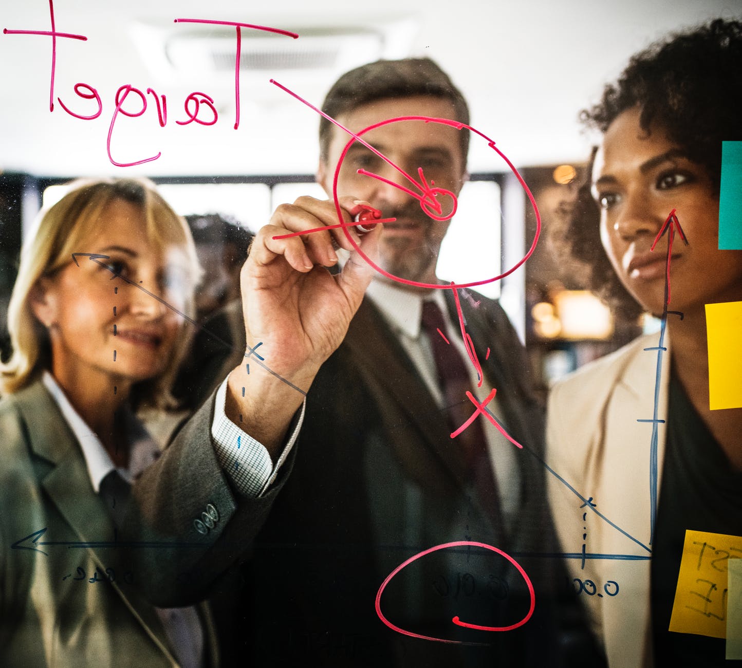 group of people in a discussion