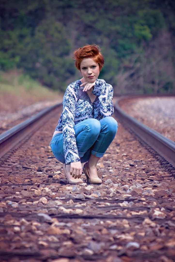 nature fashion red girl