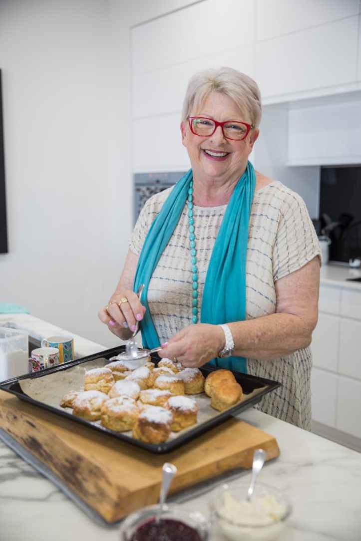 woman baking cookies
