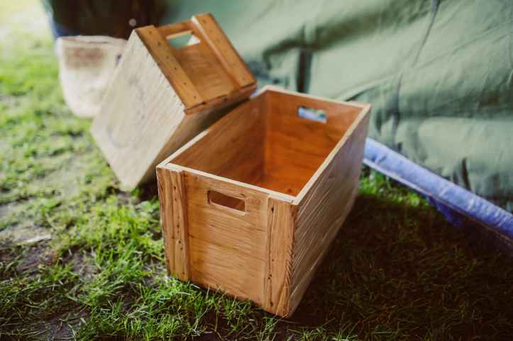 wooden boxes