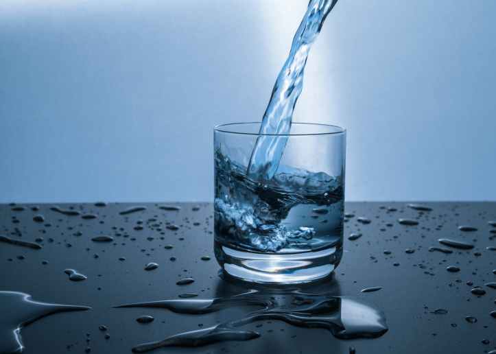 clean clear cold drink