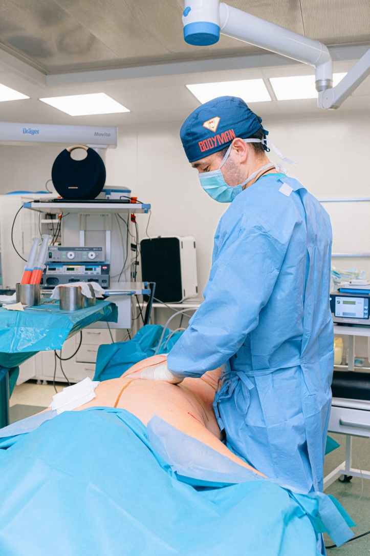 doctor operating on a patient