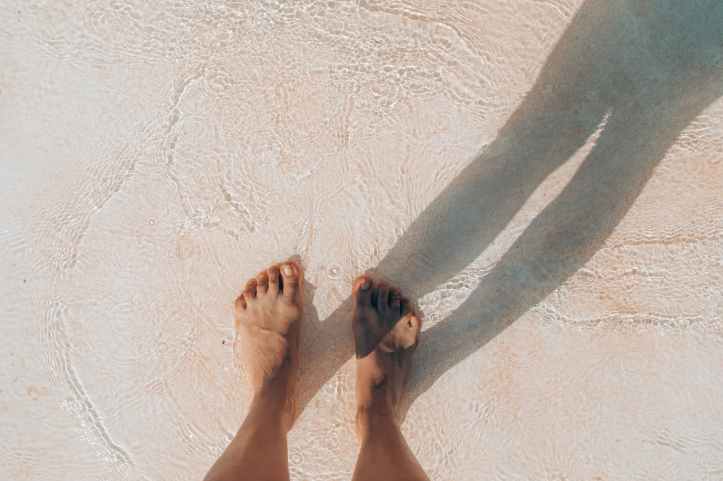 pieds eau ete pied