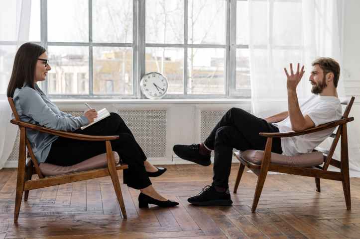 homme couple gens bureau