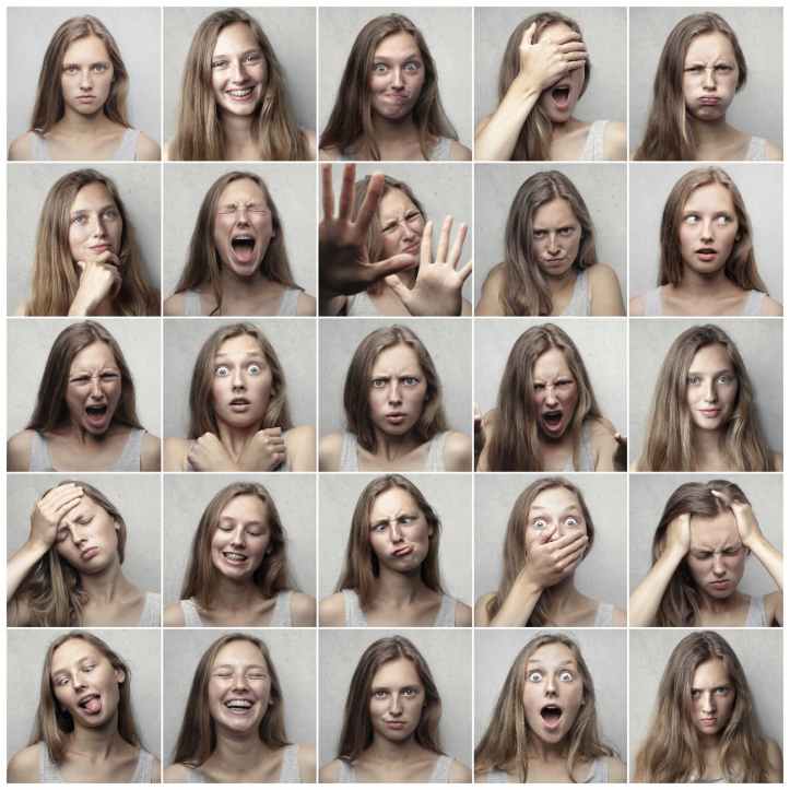 collage photo de femme